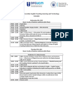 First International Convention English Teaching-Learning and Technology Schedule