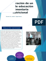 Elaboración de Un Plan de Educación Alimentaria Nutricional: Docente: Dra. Amalia F. Quipe Romero