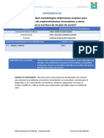 ACTIVIDAD: "¿Qué Metodologías Deberíamos Emplear para Generar Ideas de Emprendimientos Innovadores y Cómo Empiezo La Escritura de Mi Plan de Acción?