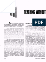 Teaching Without Specific Objectives - James D. Raths