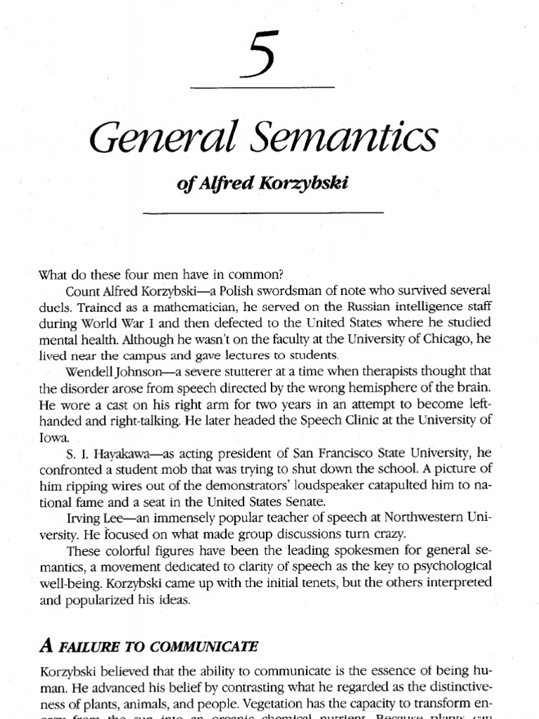 General Semantics Excerpt | PDF