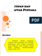 Materi Kutipan Dan Daftar Pustaka