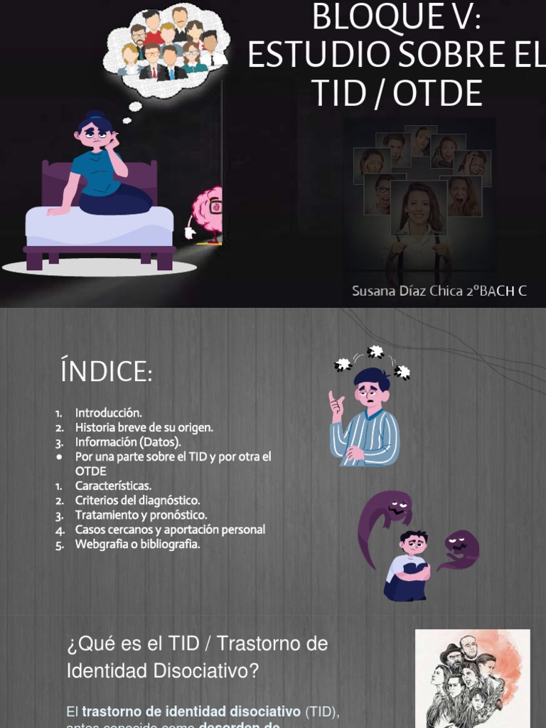 PDF Estudio Sobre El Tid - Osdd | PDF | Disociación (psicología ...