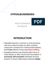 Hypoalbuminemia: Arief Munandar Intensivist