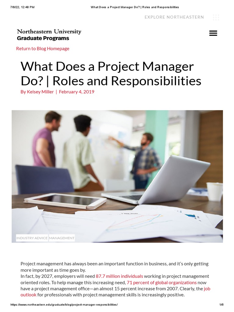 What Does A Project Manager Do - Roles and Responsibilities | PDF