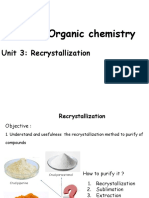 PW of Organic Chemistry: Unit 3: Recrystallization