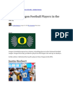 Oregon Players in The NFL Article