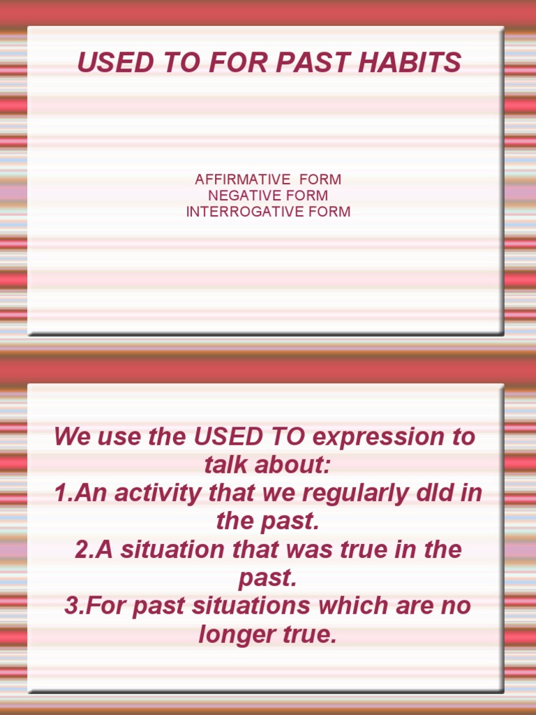 Bmgonzález - Used To For Past Habits | PDF | Language Arts & Discipline