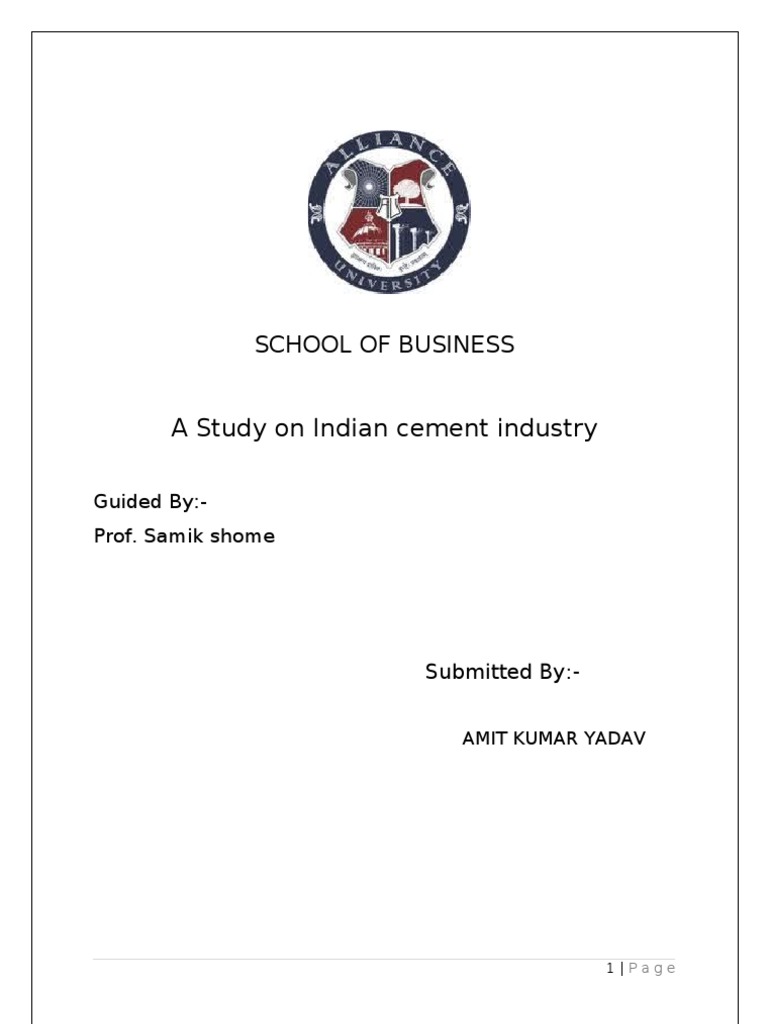 Indian Cement Industry Overview | PDF | Cement | Economic Growth