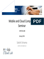 Mobile and Cloud Computing Seminar: Satish Srirama