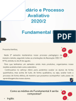 Processo Avaliativo e Calendário - 2º - Semestre