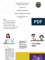 Tripitico sobre seguridad en el laboratorio