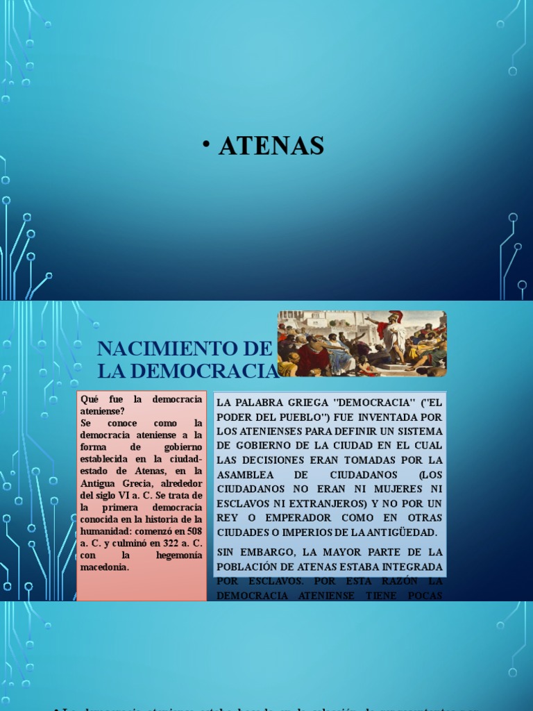Nacimiento y características de la democracia ateniense | PDF ...