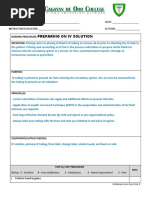IV Tubing and Fluid Change Guide | PDF | Intravenous Therapy | Equipment