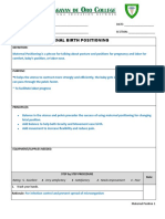 Maternal Birth Positioning: Nursing Procedure: Definition