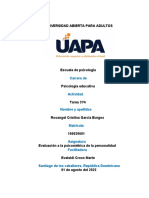 Tarea 3y4 Evaluacion Psicometrica de La Personalidad