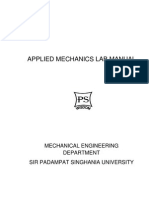 Applied Mechanics Lab Manual