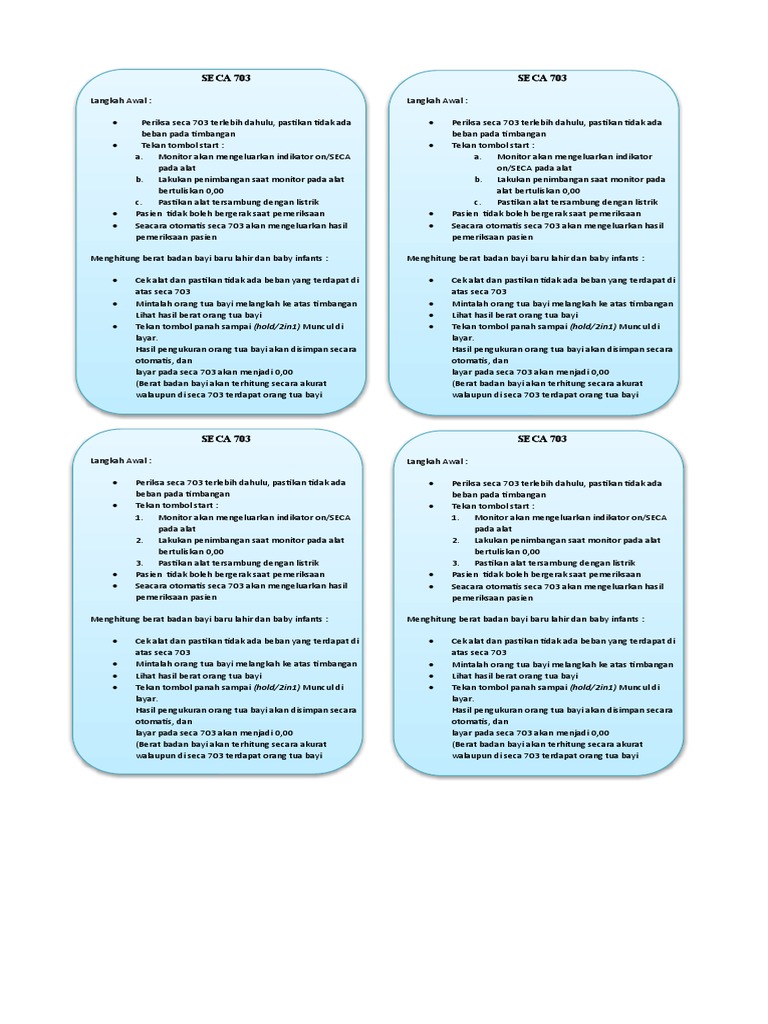 Seca 701 | PDF