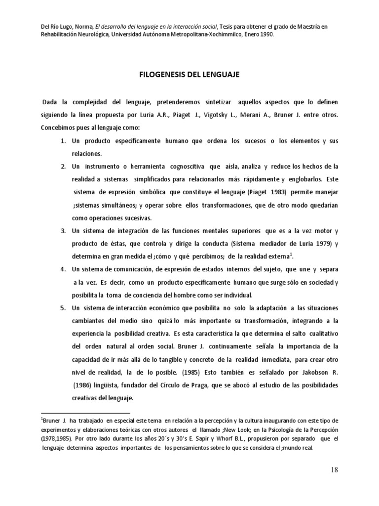 Filogénesis Del Lenguaje | PDF | Aquisición de idioma | Aprendizaje
