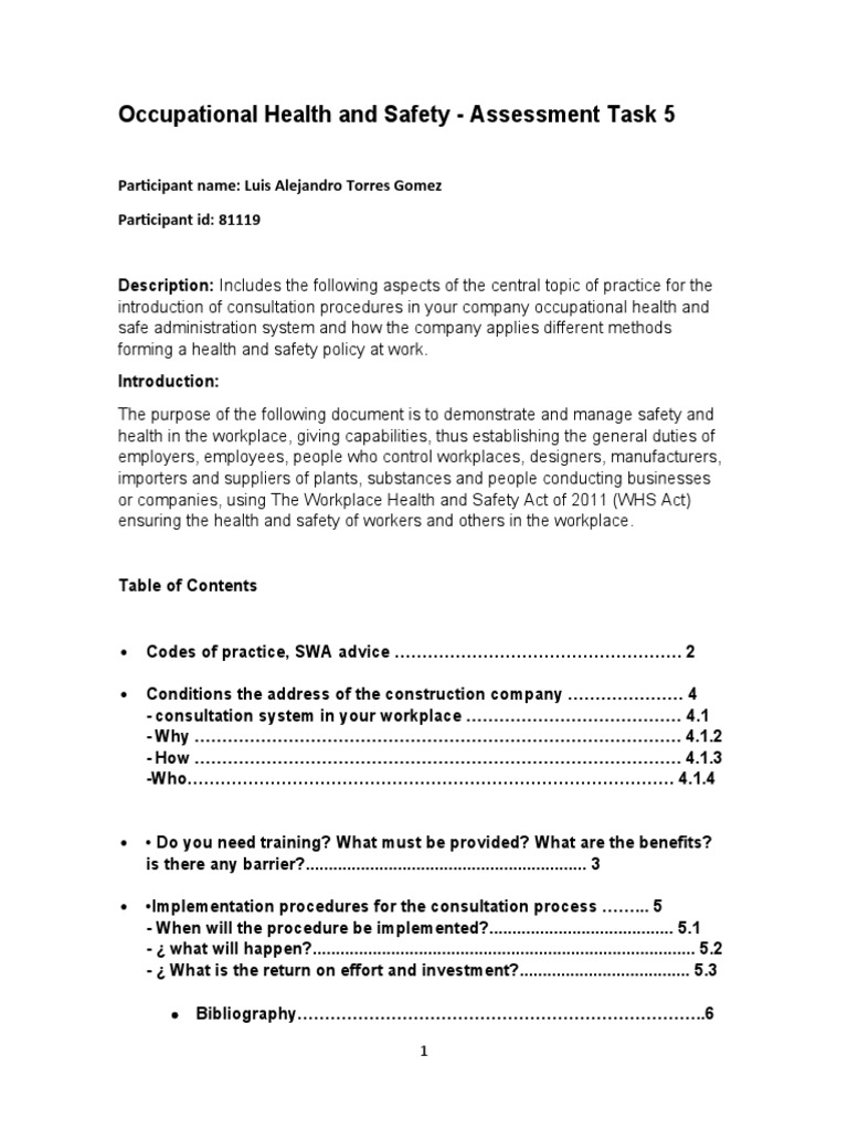 Occupational Health and Safety PDF Occupational Safety And Health