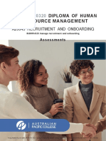 Diploma of Human Resource Management: A20643 Recruitment and Onboarding