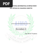 Secondary 2: Asia International Mathematical Olympiad Union