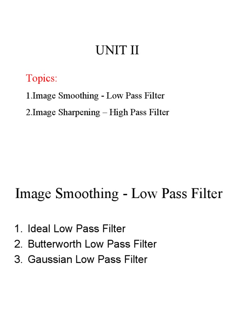 Image Smoothing & Image Sharpening in Frequency Domain PDF