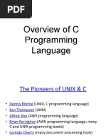 Overview of C Programming Language