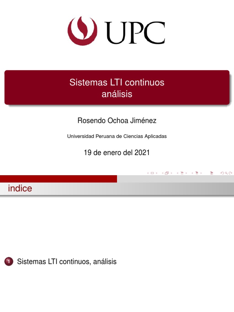 Análisis de Sistemas LTI Continuos | PDF