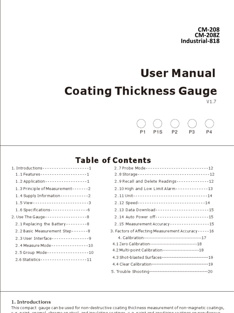 PG100 Coating Thickness Gauge User Manual 91Hv35oZkeL PDF