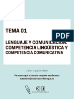 Tema 1 Oposiciones de Lengua Lenguaje y Comunicacion