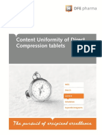 Content Uniformity of Direct Compression Tablets