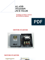 Electrical and Instrumentation Maintenance Team: Training On Motor Starters By:Fitsum Girma