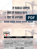 Habeas Corpus, Habeas Data, Amparo