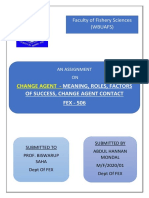 Meaning, Roles, Factors of Success, Change Agent Contact FEX - 506