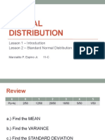 Lesson 1 - Introduction Lesson 2 - Standard Normal Distribution