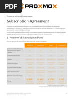 Subscription Agreement: 1 Proxmox VE Subscription Plans