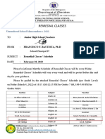 Remedial Classes: Junior High School Teachers