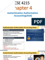 Authentication Authorization Accounting (AAA)