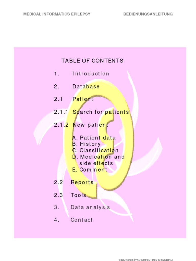 Epilepsy Patient Database Guide | PDF | Science & Mathematics