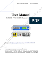 User Manual of Fmuser Fu 1000c FM Transmitter 1000 Watt