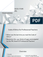 Code of Ethics For Professional Teachers