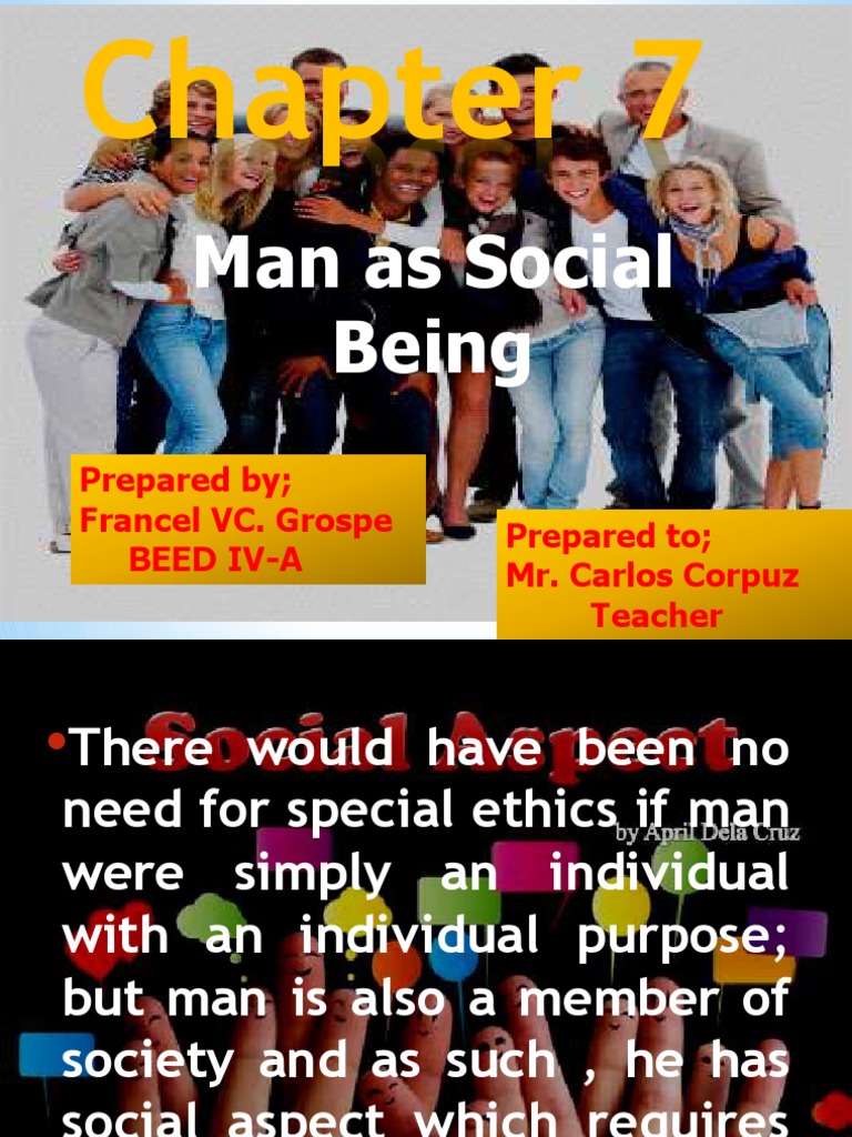 Man As Social Being PDF Socialism Communism