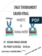 Vunja Jungu Tournament Grand-Final: Wazee FC VS Vijana United