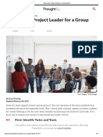 How To Be A Project Leader For A Group Project