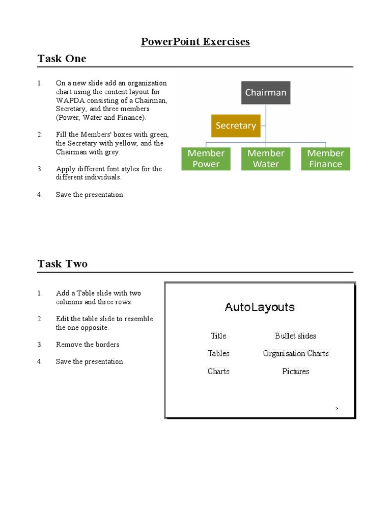 Powerpoint Exercise | PDF