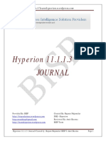 Hyperion 11.1.1.3 Journal: Provided By: BISP Created By: Rupam Majumdar SME - Hyperion Reviewed By: Amit Sharma BISP Team