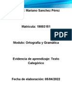 Mariano - Sanchez - Texto Categorico