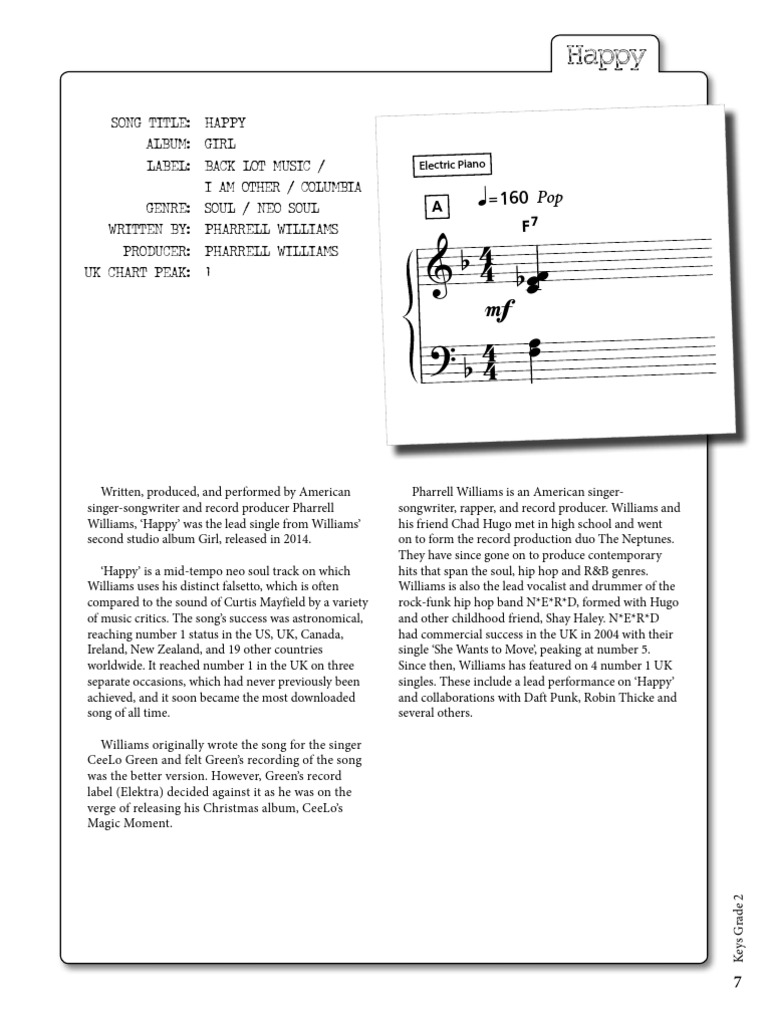 Keys Grade Two Sample PDF Scale (Music) Popular Music