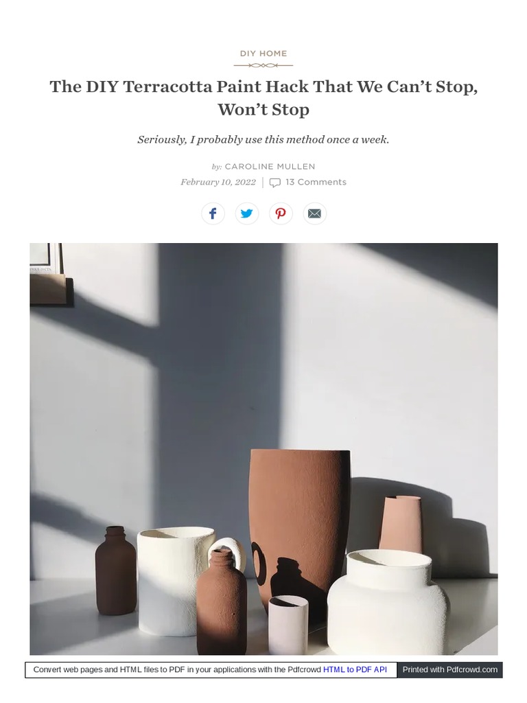 The DIY Terracotta Paint Hack That We Can't Stop, Won't Stop PDF